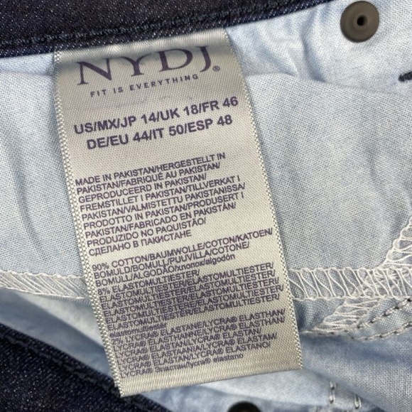 NYDJ Jeans Sheri Slim Tummy Control High Rise Stretch Denim Rinse - Picture 9 of 10